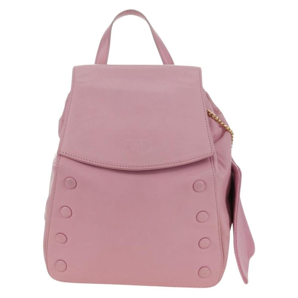 Celine Leather Backpack Pink